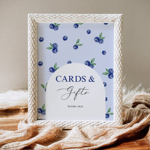 Blueberry Berry zoete verjaardagskaarten en gesche Poster