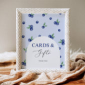 Blueberry Berry zoete verjaardagskaarten en gesche Poster