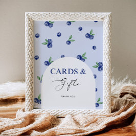 Blueberry Berry zoete verjaardagskaarten en gesche Poster