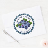 Blueberry bewaart Plaid 3" Circle Food Label (Envelop)