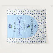 Blueberry Birthday Berry Sweet Achtergrond Wandkleed (Voorkant (horizontaal))