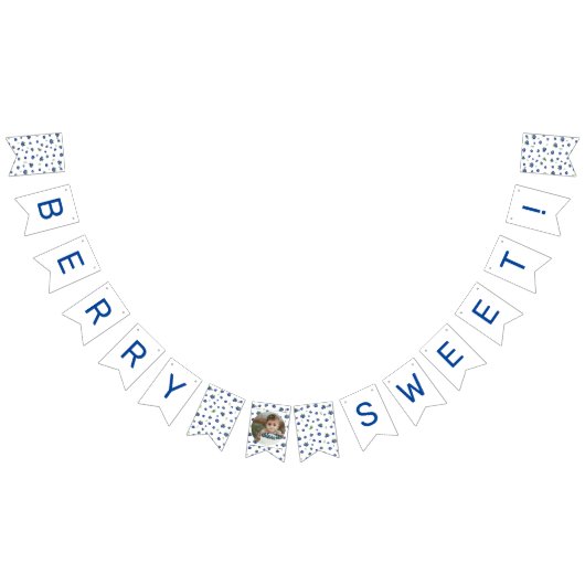 Blueberry Birthday Berry Sweet Foto Vlaggetjes (Alle)