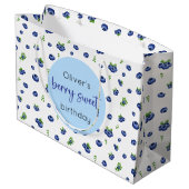 Blueberry Birthday Berry Sweet Large Gift Bag Groot Cadeauzakje (Achterkant Gekanteld)