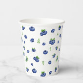 Blueberry Birthday Berry Sweet Papieren Bekers (Achterkant)