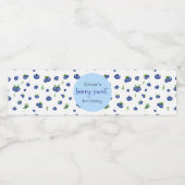 Blueberry Birthday Berry Sweet Waterfles Etiket (Enkel label)