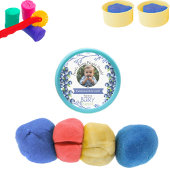 Blueberry Birthday Favor Playdough Lid  Ronde Sticker