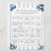 Blueberry Birthday Find Guest Bingo game card Feestdagenkaart (Voorkant)