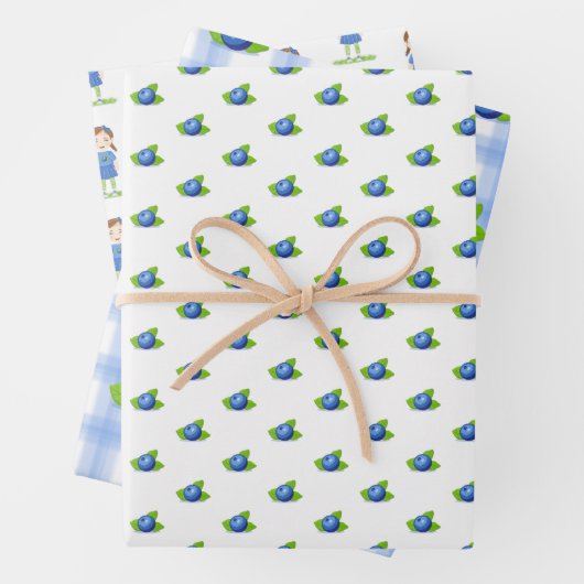 Blueberry Birthday Inpakpapier Vel (In situ)