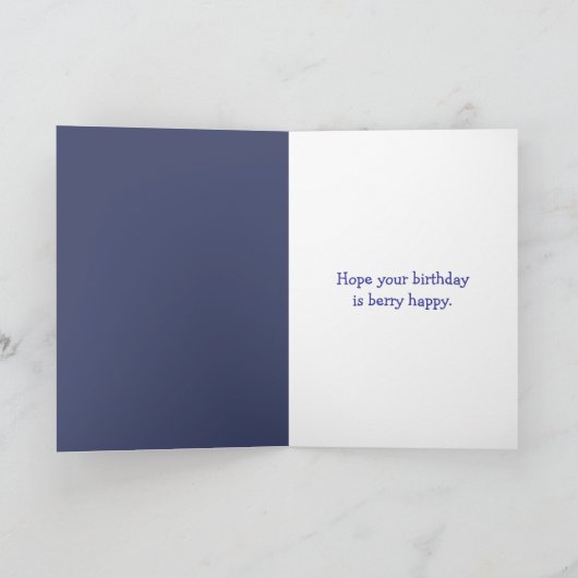 Blueberry Birthday Kaart (Binnen)