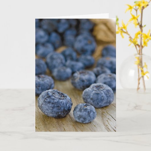 Blueberry Birthday Kaart (Gele Bloem)
