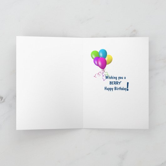 Blueberry Birthday Kaart (Binnen)