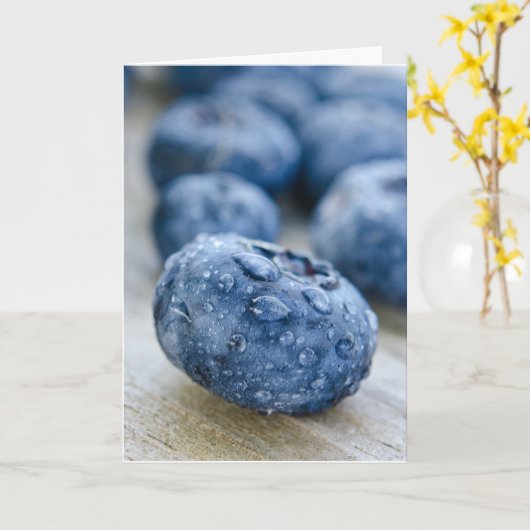 Blueberry Birthday Kaart (Gele Bloem)