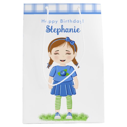 Blueberry Birthday Medium Cadeauzakje (Voorkant)