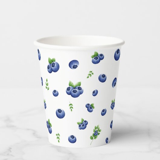 Blueberry Birthday Papieren Bekers (Voorkant)
