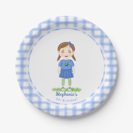 Blueberry Birthday Papieren Bordje (Voorkant)