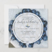 Blueberry Birthday Party Kaart (Voorkant)