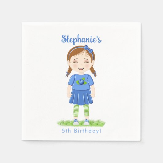 Blueberry Birthday Servet (Voorkant)