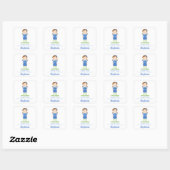 Blueberry Birthday Vierkante Sticker (Vel)
