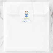 Blueberry Birthday Vierkante Sticker (Tas)