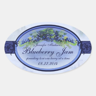 Blueberry bliklabel 3a ovale sticker