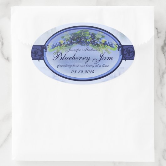 Blueberry bliklabel 3a ovale sticker (Tas)