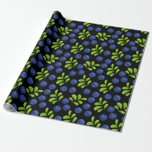 Blueberry Bliss: Het Ontwerp van het Patroon van h Cadeaupapier