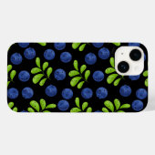 Blueberry Bliss: Het Ontwerp van het Patroon van h Case-Mate iPhone Case (Achterkant (horizontaal))