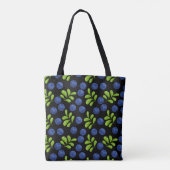 Blueberry Bliss: Het Ontwerp van het Patroon van h Tote Bag (Achterkant)