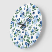 Blueberry Bloemen Wandklok (Hoek)
