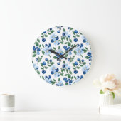Blueberry Bloemen Wandklok (Huis)