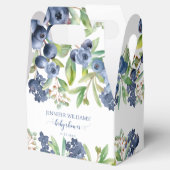 Blueberry bloemenbabyboy douche snoep gunstboxen bedankdoosjes (Geopend)