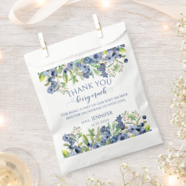 Blueberry bloemenbabyboy douche snoep gunsttassen bedankzakje