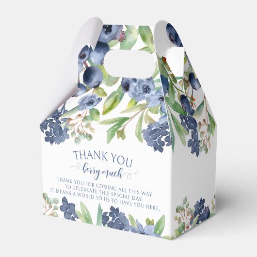 Blueberry bloemenbruiloft dank u gunst dozen bedankdoosjes (Achterkant)