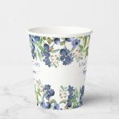 Blueberry bloemige baby boy douche papieren bekers (Rechts)