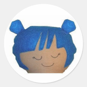 Blueberry Blondine Sticker! Ronde Sticker