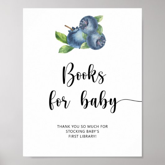 Blueberry - boeken voor baby poster (Voorkant)
