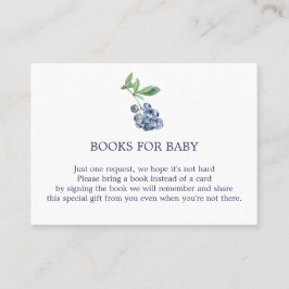 Blueberry Books for Baby Enclosure Kaart Visitekaartje
