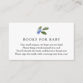 Blueberry Books for Baby Request Enclosure Card Informatiekaartje