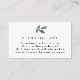 Blueberry Books for Baby Request Enclosure Card Informatiekaartje