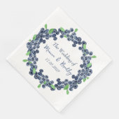Blueberry bosbessen fruit zomer bruiloft servet (Hoek)