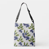  Blueberry Botanical Naadloos Crossbody Tas (Achterkant)