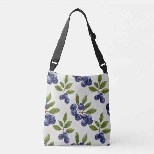  Blueberry Botanical Naadloos Crossbody Tas (Voorkant)