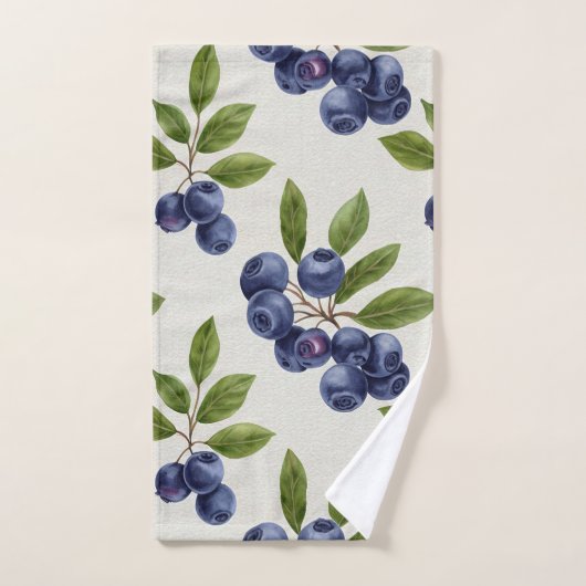Blueberry Botanical Naadloos Handdoek (Handdoek)