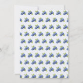 Blueberry Bow-Baby shower Kaart (Achterkant)
