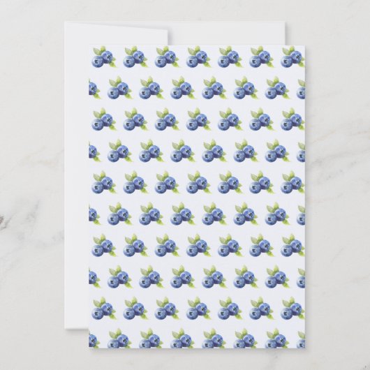 Blueberry Bow-Baby shower Kaart (Achterkant)