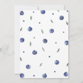 Blueberry Boy Berry Eerste Verjaardag Uitnodiging (Achterkant)