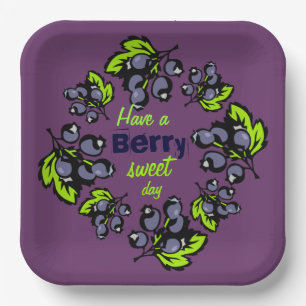 Blueberry Brunch Papieren Bordje