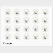 Blueberry Bubble Bath-label Ronde Sticker (Vel)