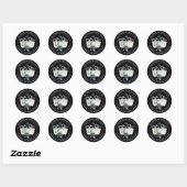 Blueberry Bubble Bath-label Ronde Sticker (Vel)