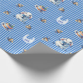 Blueberry Bunny’s First Birthday Bash! Cadeaupapier (Hoek)